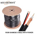 Gold Câble Coaxial Avec Alimentation CAMERA-CANAL-RG 59-500M