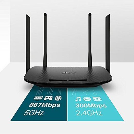 TP-Link Modem Routeur DualBand TP-Link WiFi AC1200 VDSL/ADSL VR300