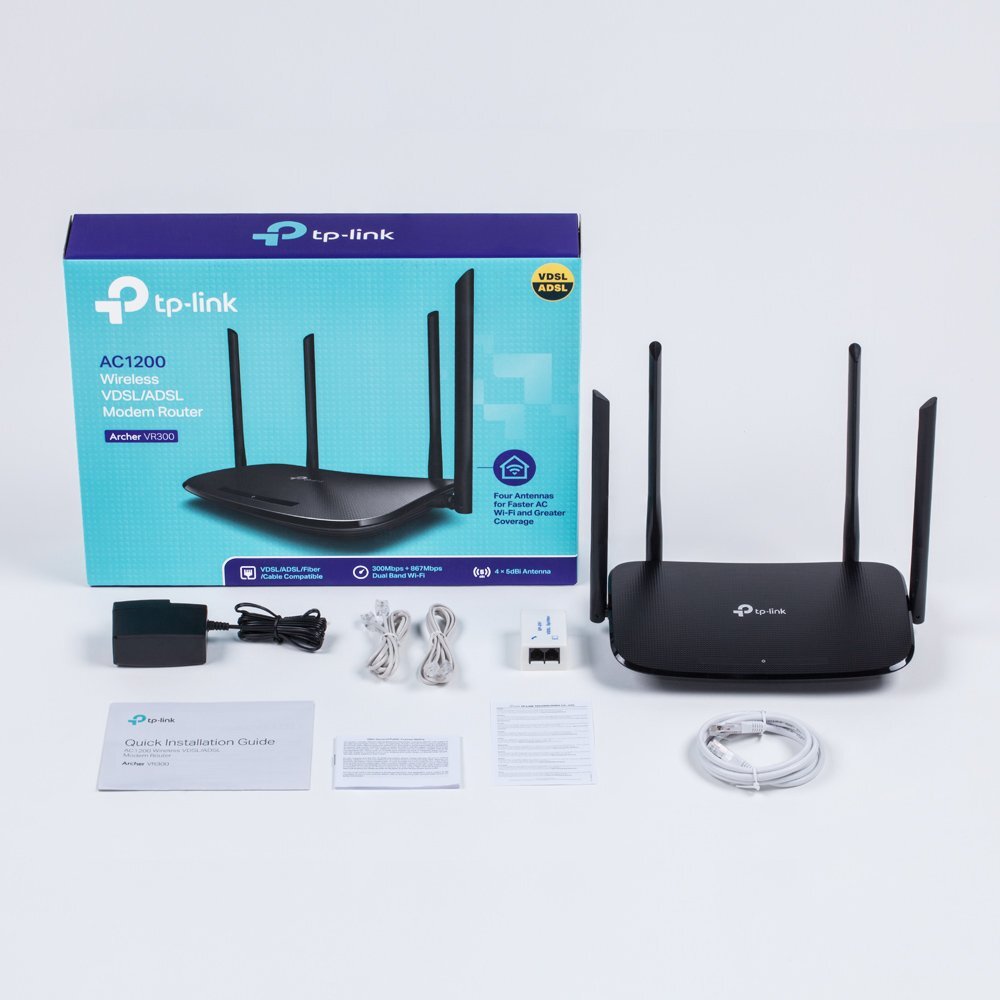 TP-Link Modem Routeur DualBand TP-Link WiFi AC1200 VDSL/ADSL VR300