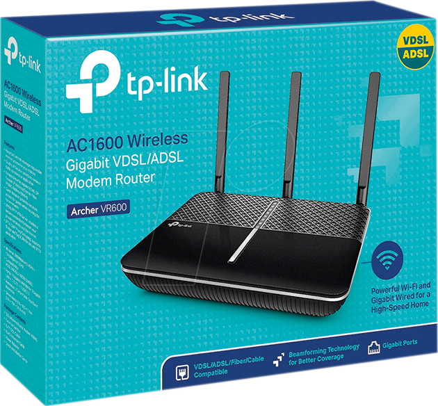 TP-Link Modem Routeur WiFi AC1600 Gigabit VDSL/ADSL VR600