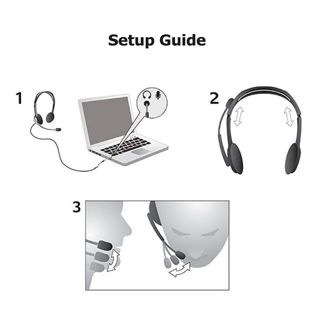 Logitech Casque Logitech H111 Filaire, Ecouteurs Stéréo Avec Micro Anti-parasite Noir