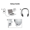 Logitech Casque Logitech H111 Filaire, Ecouteurs Stéréo Avec Micro Anti-parasite Noir