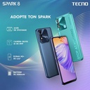 Tecno Spark 8 - 4G- 2SIM - 2/64Go - 16/8 Mpx - 5000mAh - Bleu