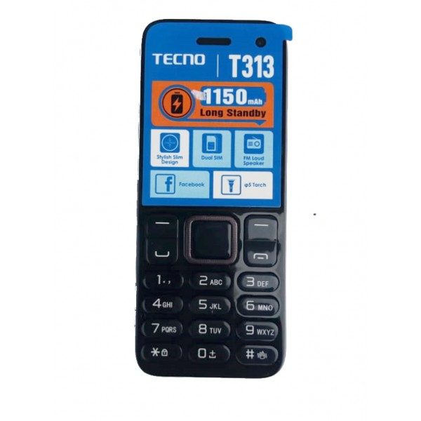 Tecno T313 - 1.77"- 4Mb Ram+ 4Mb Rom - Dual Sim - Or