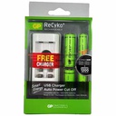 Gp 4 Piles Rechargeable  Avec Un Chargeur