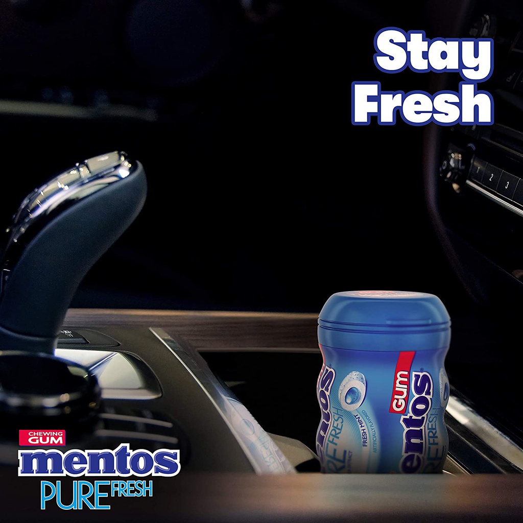 Mentos Pure Fresh Gum Bottle Wintergreen x35