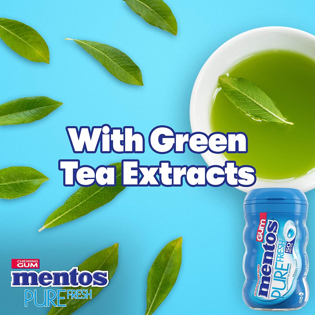 Mentos Pure Fresh Gum Bottle Wintergreen x35