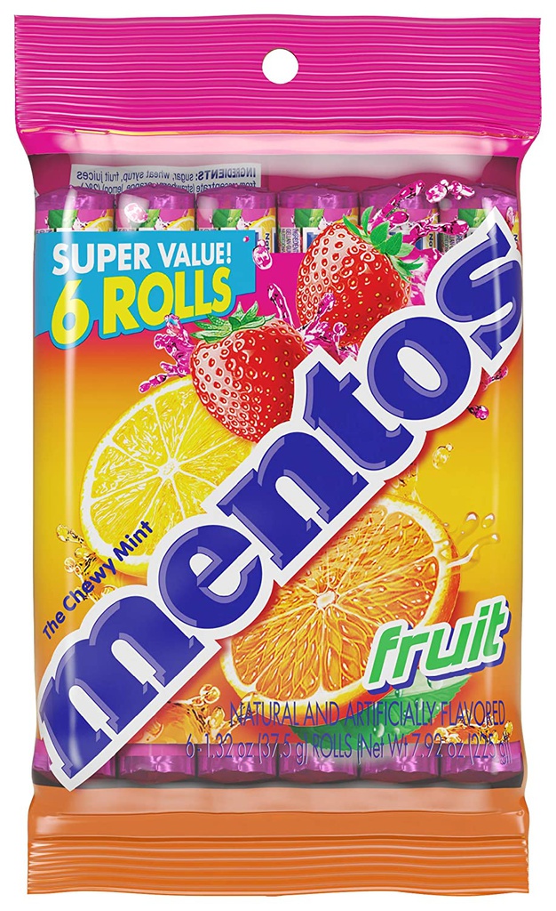 Mentos Tendres dragées Mentos Cup Mono Fruit x100