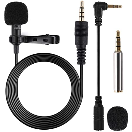 Mini Microphone à Cravate Portable YW-001 Avec Pince Et Jack 3,5 Mm - Noir