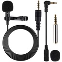Mini Microphone à Cravate Portable YW-001 Avec Pince Et Jack 3,5 Mm - Noir