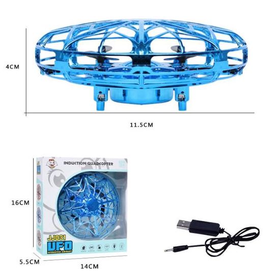 Mini OVNI Volant  RC Infrarouge À Détection De La Main Hélicoptère Anti-collision D'avions Induction Quadrirotor Jouets Pour Enfant