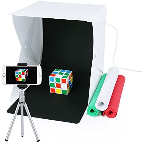 Mini Pliant Studio Portable Photographie Studio USB De Bureau à LED - Blanc