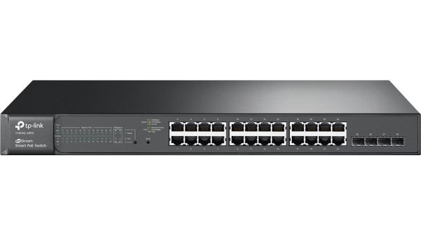 TP-Link Smart Switch TP-Link T1600G-28PS (TL-SG2424P) JetStream 24 Ports Gigabit PoE+ Avec 4 Ports SFP