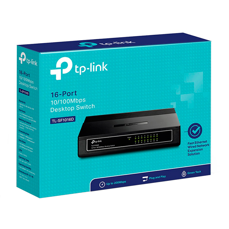 TP-Link Switch - 16 Ports 10/100 Mbps TL-SF1016D - Noir