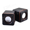 Mini Haut-Parleur Double USB 2.0 - Noir