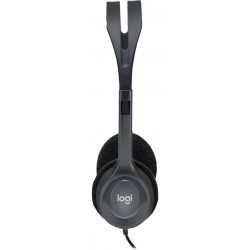 Logitech Casque Logitech H111 Filaire, Ecouteurs Stéréo Avec Micro Anti-parasite Noir