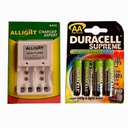 Gp 4 Piles Rechargeables AA + Un Chargeur