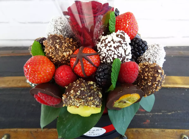 La boite de fruits en chocolat Adoration