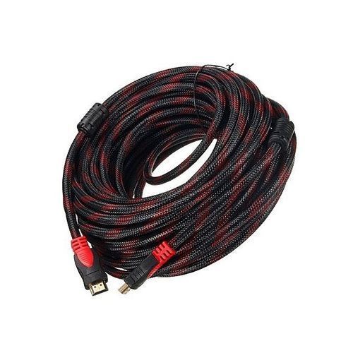 Câble HDMI Compatible A/V - 30 Mètres - Noir/Rouge