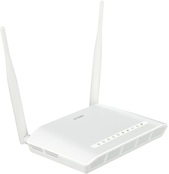 D-Link Modem Router Wireless N300 ADSL2 + 4-Port WIFI + Port USB Pour Adapter 3G (DSL-2750U) - Blanc