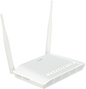 D-Link Modem Router Wireless N300 ADSL2 + 4-Port WIFI + Port USB Pour Adapter 3G (DSL-2750U) - Blanc