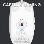 Logitech G203 LIGHTSYNC Souris Gaming  RVB , 6 Boutons Programmables, 8000 PPP, Blanc