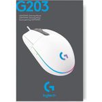 Logitech G203 LIGHTSYNC Souris Gaming  RVB , 6 Boutons Programmables, 8000 PPP, Blanc