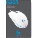 Logitech G203 LIGHTSYNC Souris Gaming  RVB , 6 Boutons Programmables, 8000 PPP, Blanc