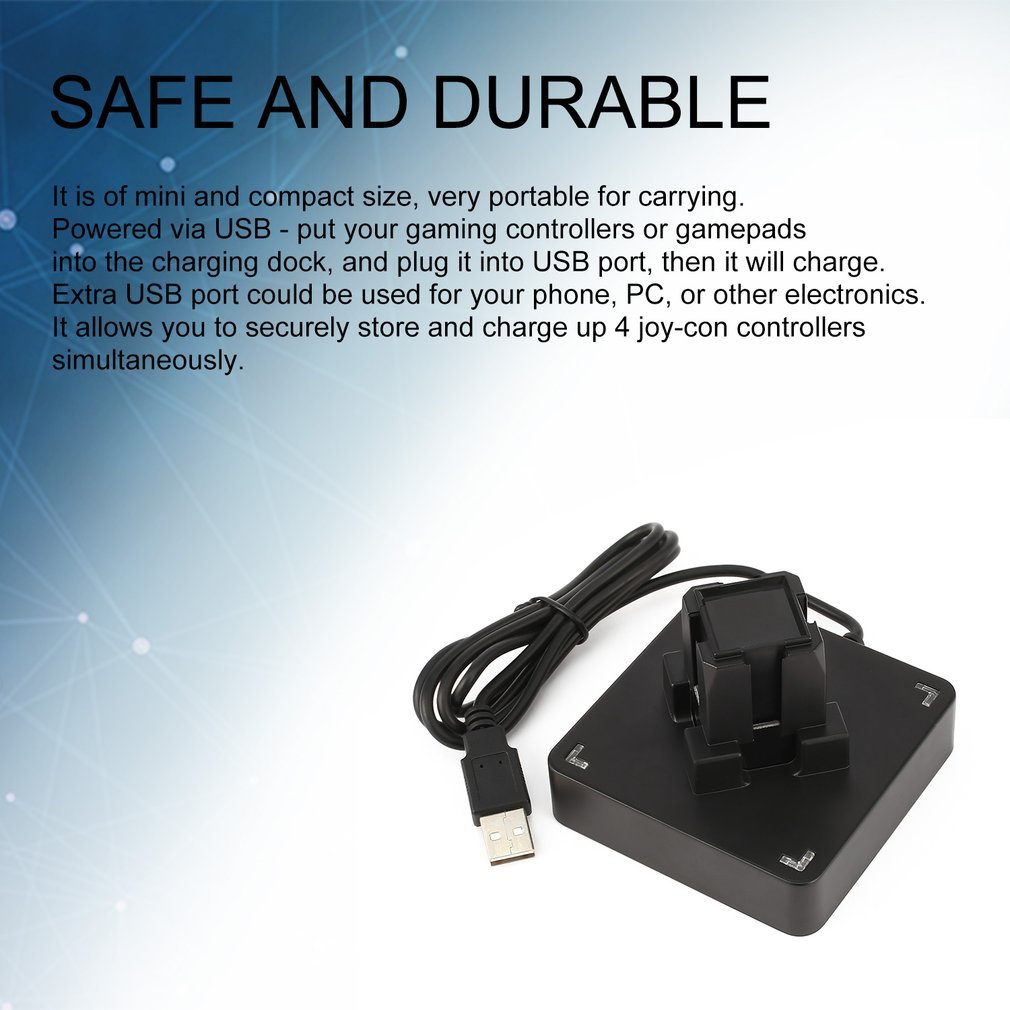 Mini Quad Vertical Charging Stand For Nintend Switch Joy-Con Controllers-black