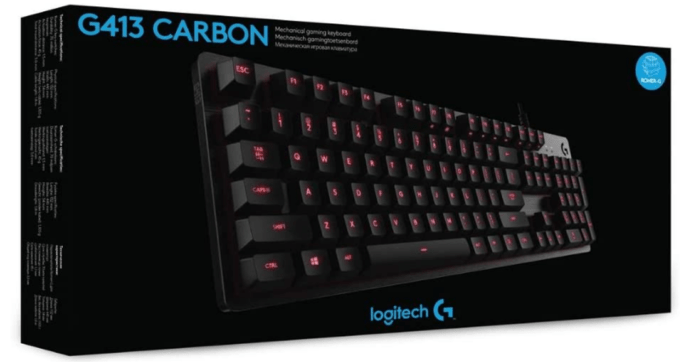 Logitech G413 Clavier Gaming Mécanique, Rétroéclairage Rouge