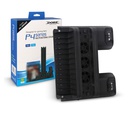 DOBE TP4-882 3 In 1 Game Console Cooling Fan + Game Storage Slots + Game Controller Charging Dock For Sony PS4 / PS4 Pro / PS4 Slim(Black)
