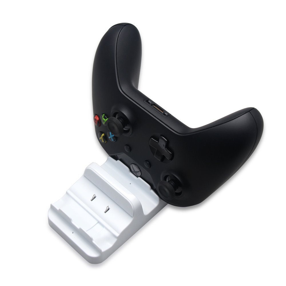DOBE TYX-532S For XboxONE S  Gamepad White Two-seater Rechargeable Battery Charger Set