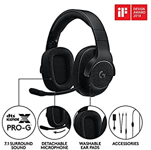 Logitech G433 Casque Gamer Filaire, Son 7.1 USB/Audio PC/Mac/Nintendo Switch/PS4/Xbox One