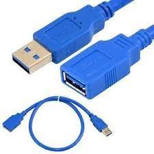 Câble Rallonge USB 2.0 - 3 Mètres - Mâle à Femelle - Bleu