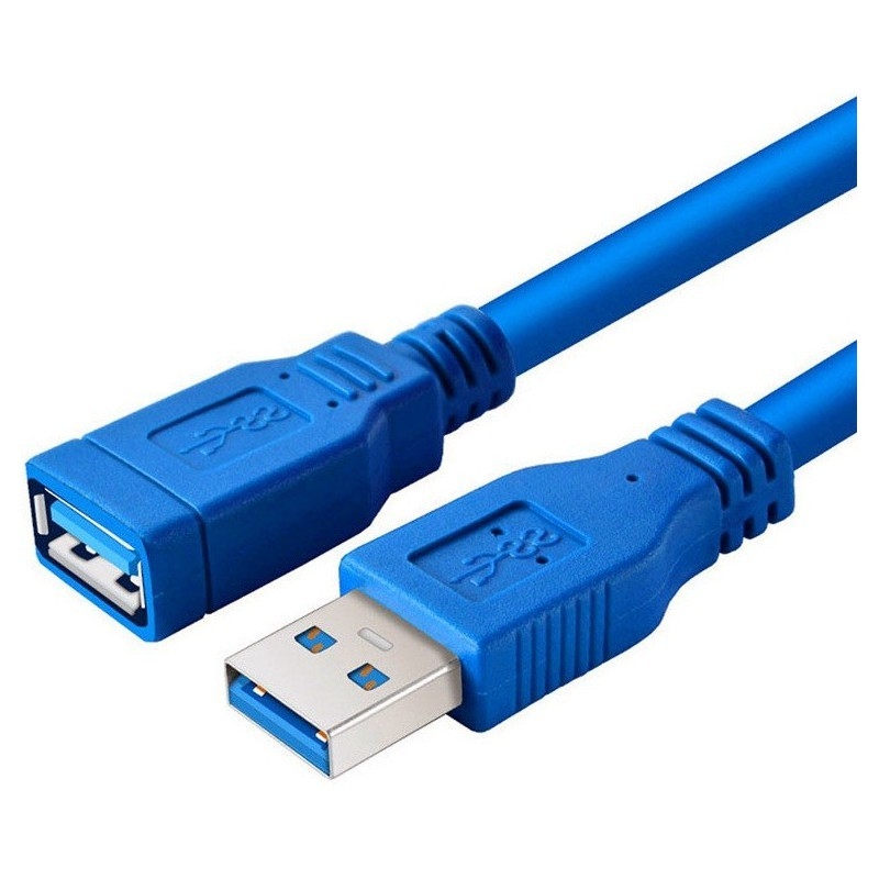 Câble Rallonge USB 2.0 - 5 Mètres - Mâle à Femelle - Bleu