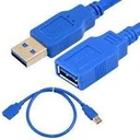 Câble Rallonge USB 2.0 - 5 Mètres - Mâle à Femelle - Bleu