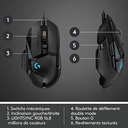 Logitech G502 HERO Souris Gamer, Capteur Gaming HERO 25K,  11 Boutons Programmables