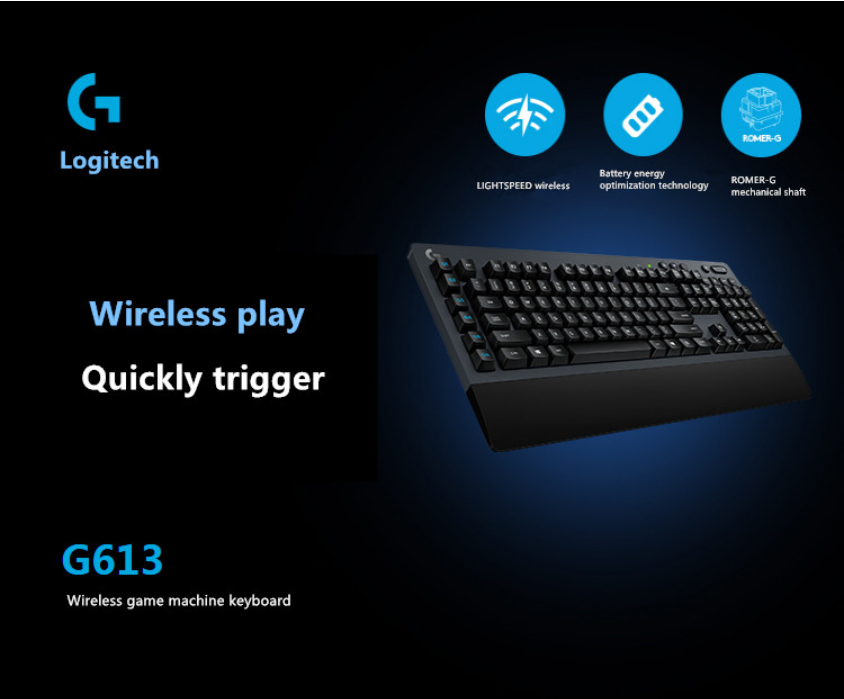 Logitech G613 Lightspeed Clavier Gaming Mécanique Sans Fil, Switchs Romer-G Tactiles