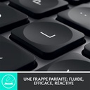Logitech Logitech, MX Keys PLUS, Clavier Rétroéclairé Sans Fil Avancé Apple MacOS, Microsoft Windows, Linux, IOS, Android, Clavier Française AZERTY