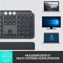 Logitech Logitech, MX Keys PLUS, Clavier Rétroéclairé Sans Fil Avancé Apple MacOS, Microsoft Windows, Linux, IOS, Android, Clavier Française AZERTY