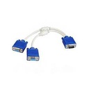 Câble VGA 2 En 1 - Pour 2 écrans - Blanc