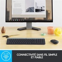 Logitech MK470 Combo Clavier Et Souris Sans Fil Pour Windows, 2,4 GHz Avec Récepteur USB Unifying, Ultra-Fin, Discret, Batterie Longue Durée