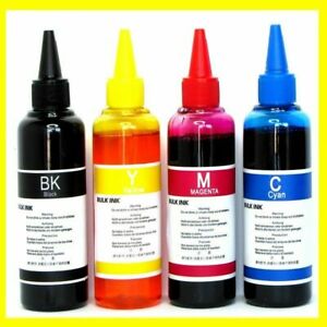 GreenCombo Kit Recharge D'Encre 4 Couleurs 100ml - Noir/Rouge/Jaune/Bleu