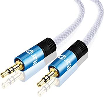 Gros Câble Auxiliaire Audio MP3 - 1,5 Mètre - Bleu