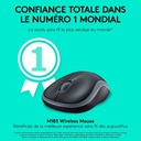 Logitech Souris Sans Fil - M185/M186 - Gris/Noir/Bleu/Rouge