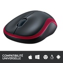 Logitech Souris Sans Fil - M185/M186 - Gris/Noir/Bleu/Rouge