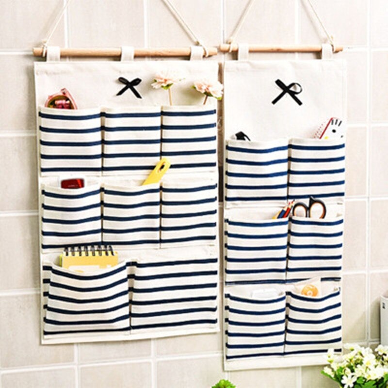 Modern Minimalist Hanging Wall-mounted  Storage Bag  3/5/6/8 Pockets Storage