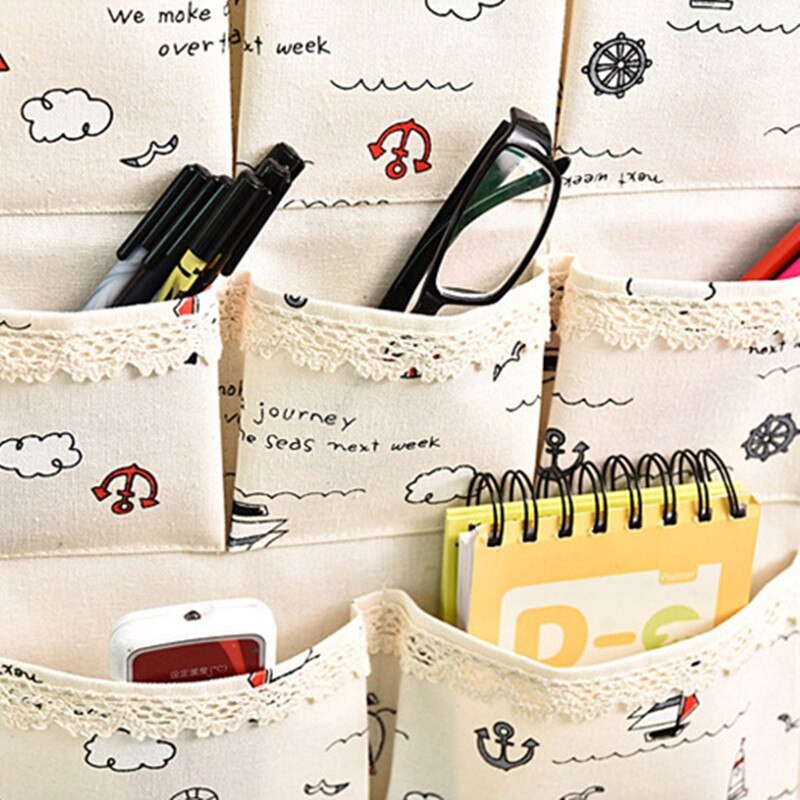 Modern Minimalist Hanging Wall-mounted  Storage Bag  3/5/6/8 Pockets Storage