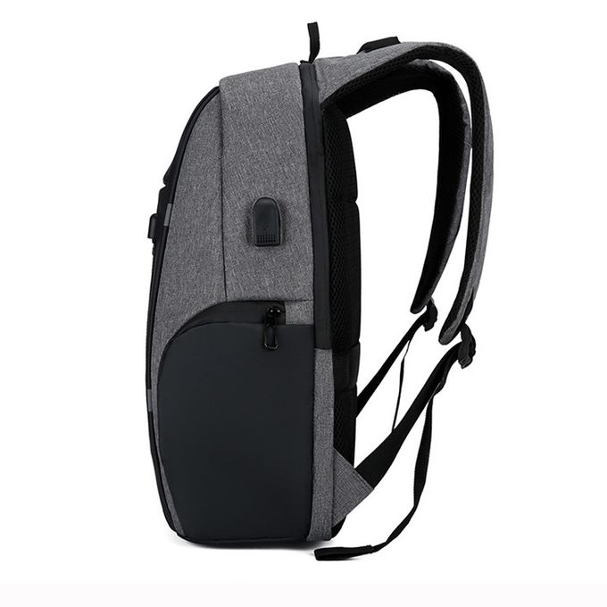 Sac A Dos Avec Port USB - Noir/Gris