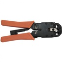 Tech Com Pince à Sertir Professionnelle - RJ45 / RJ12 / RJ11 / RJ09 - Avec Crémaillère - Vert/Noir/Jaune